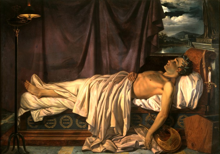 Byron on Death Bed