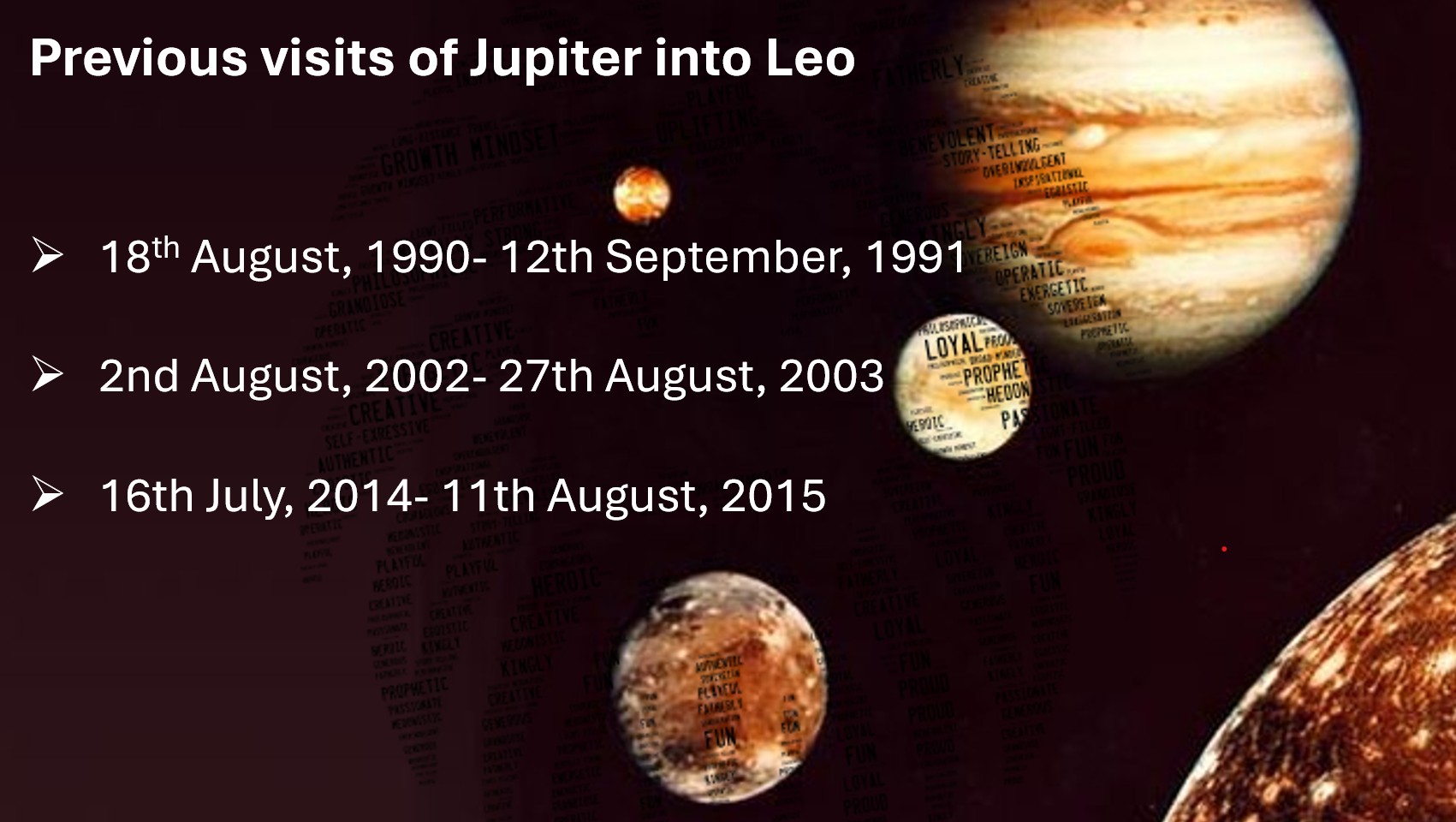 Previous visits
